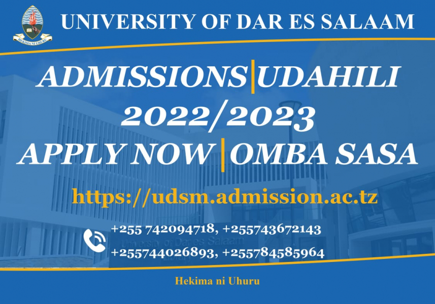 University Of Dar Es Salaam Tangazo La Nafasi Za Kazi Udsm 2022 Apply Now 5391
